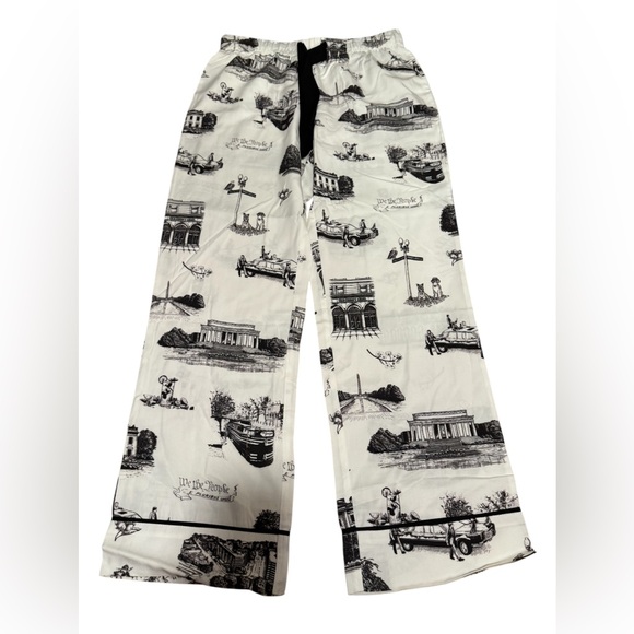 Katie Kime Toile Washington DC pajama bottoms size XXS NWOT - Picture 1 of 4